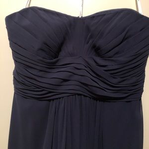 Strapless Floor Length Bridesmaid’s Dress